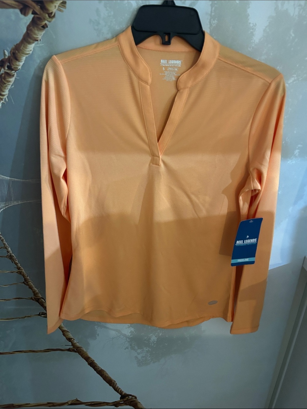 Reel Legends Long-Sleeve Performance Shirt in Peach